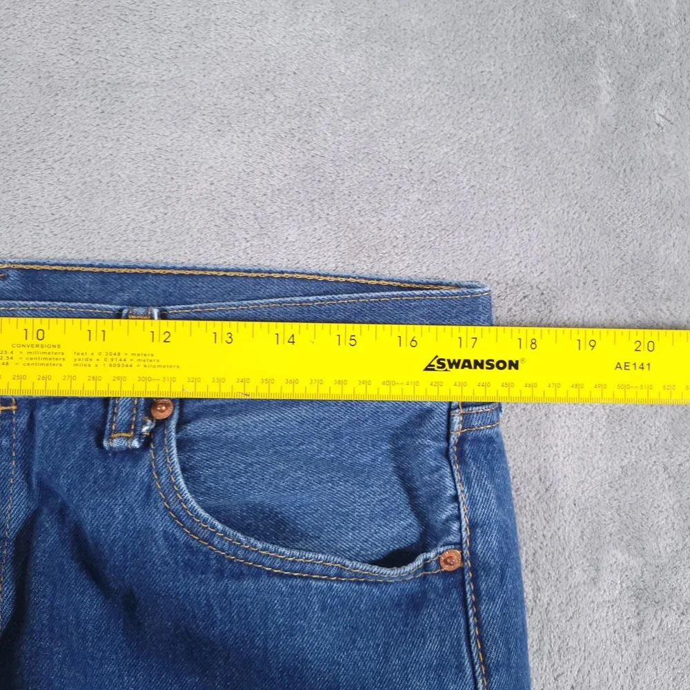 Levi's 501 Jeans Mens 36x30 (Fits 34x28) Blue Button Fly Straight Leg Denim